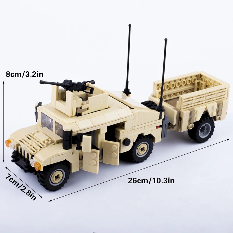 Military Armored Vehicle MOC Building Blocks Off-road Hummer M1151 Army Car Model Classic Bricks Educational Toys Kids Gift