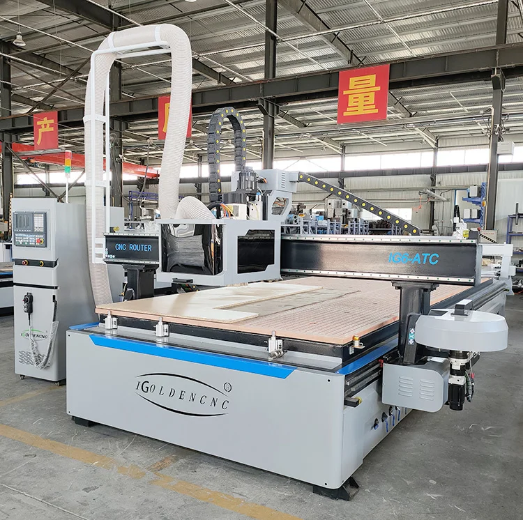 4*8 2060 1325 3D Cnc Router 1500 X 3000 Cnc Router Atc Wood Working For Plywood Mdf