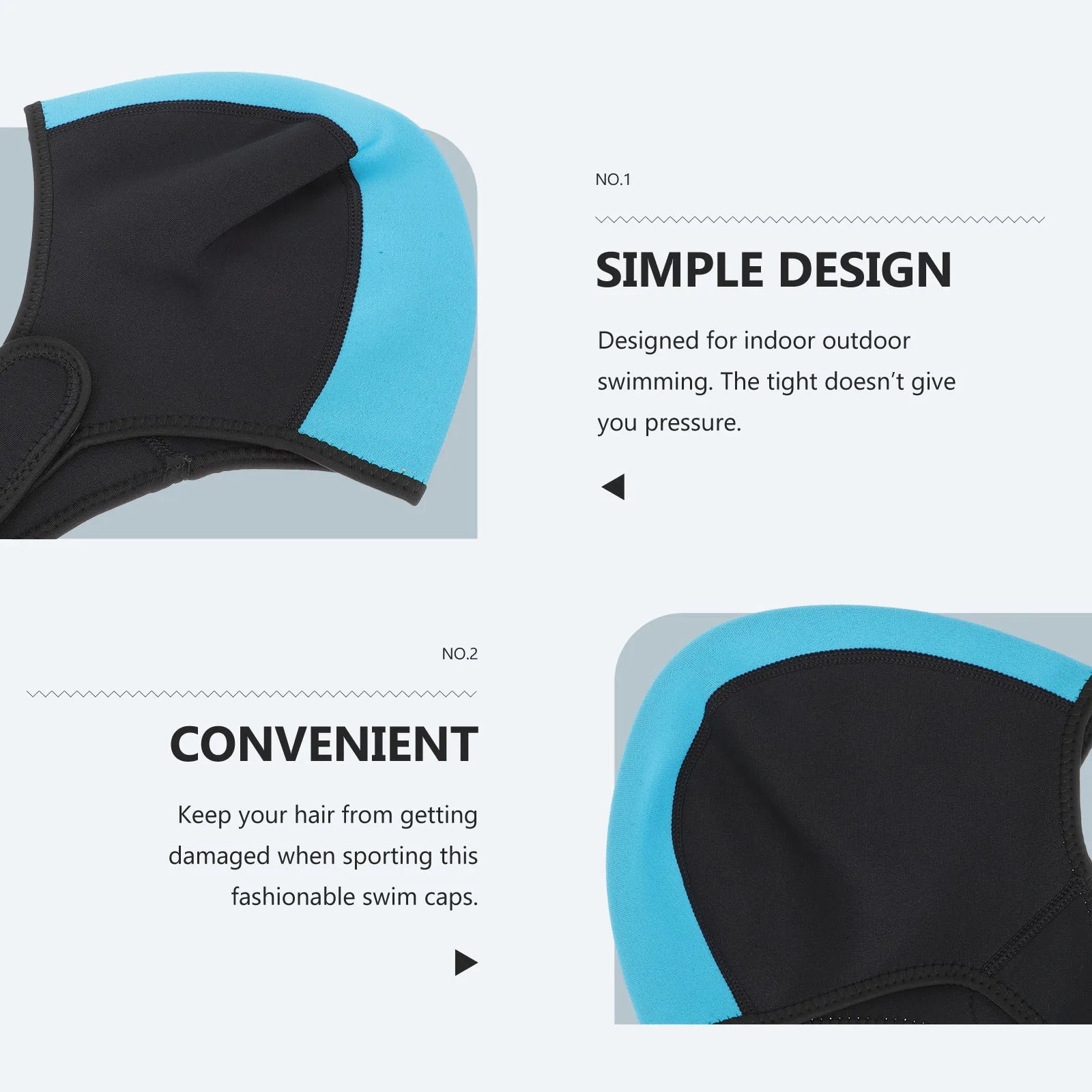 

Rubber Diving Head Cover Cold Proof Warm Swimming Cap Elastic Cover Ponytail Winter Bathing Head Protector Outdoors