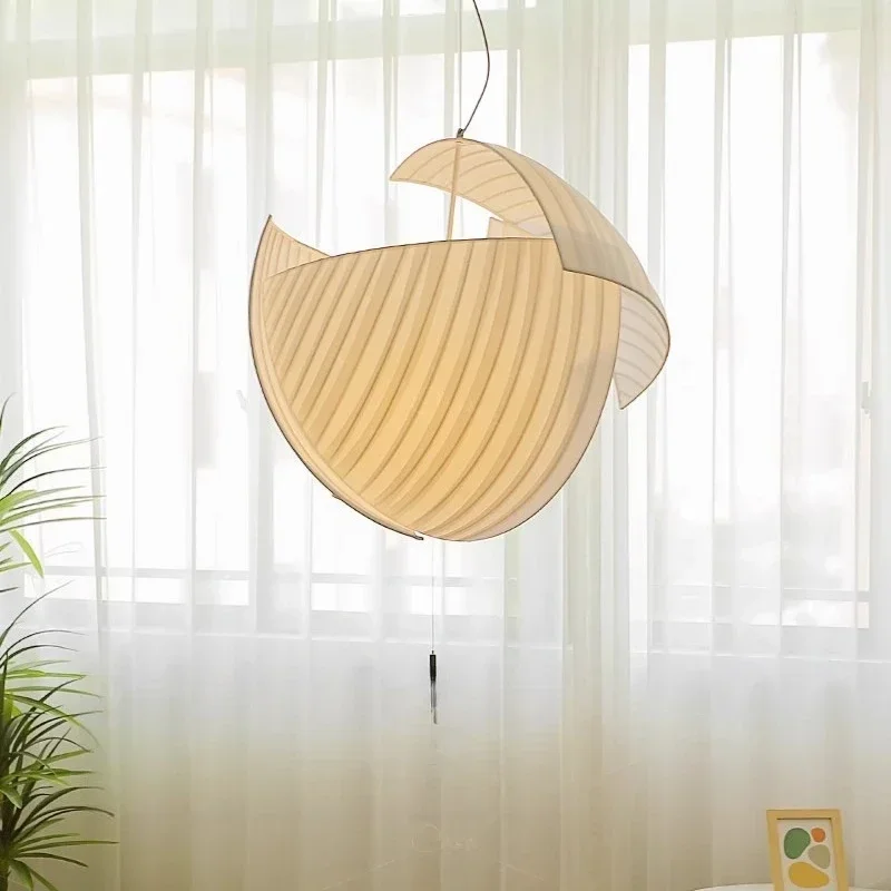 Restaurant chandelier simple fabric B & B tea room study light designer loft duplex living room light