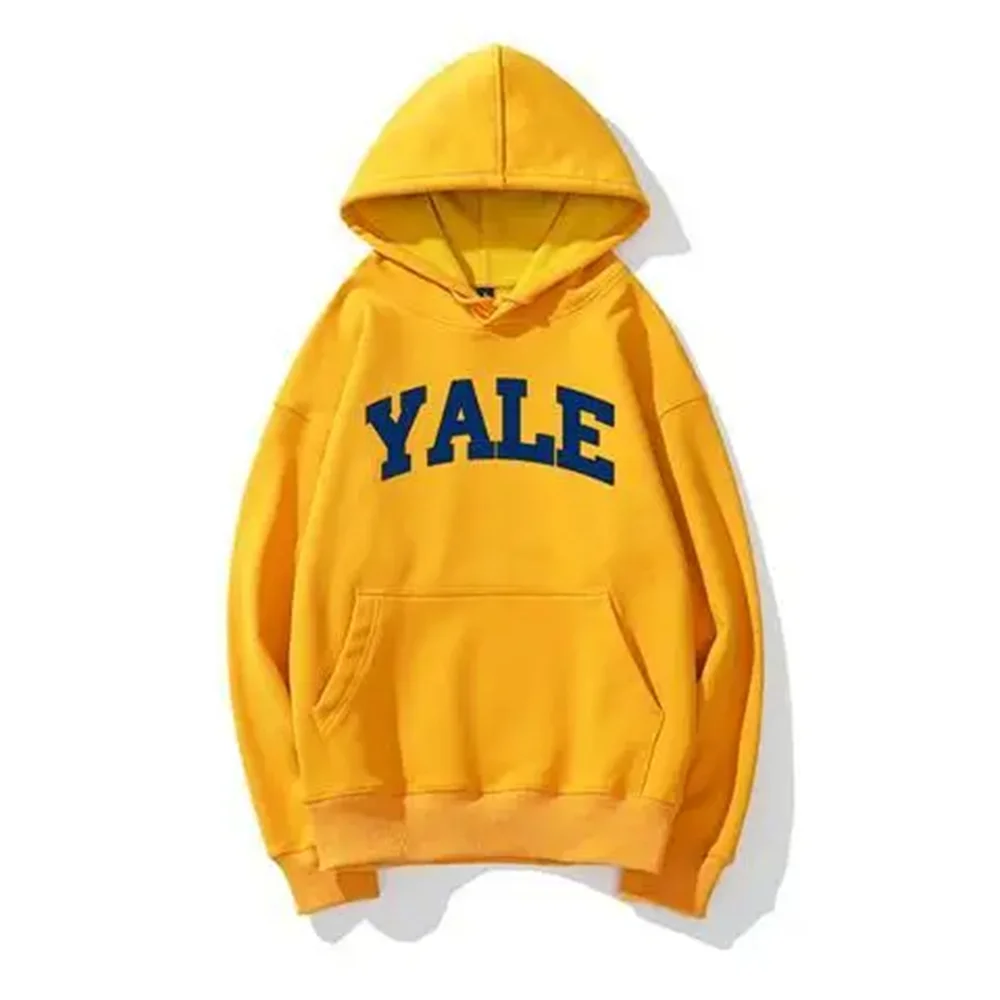 Y2K Autumn and Winter Yale University YALE Printed Hoodie Unisex Women\'s Casual Cotton Hip Hop Retro Street Adult Hooded Hoodie