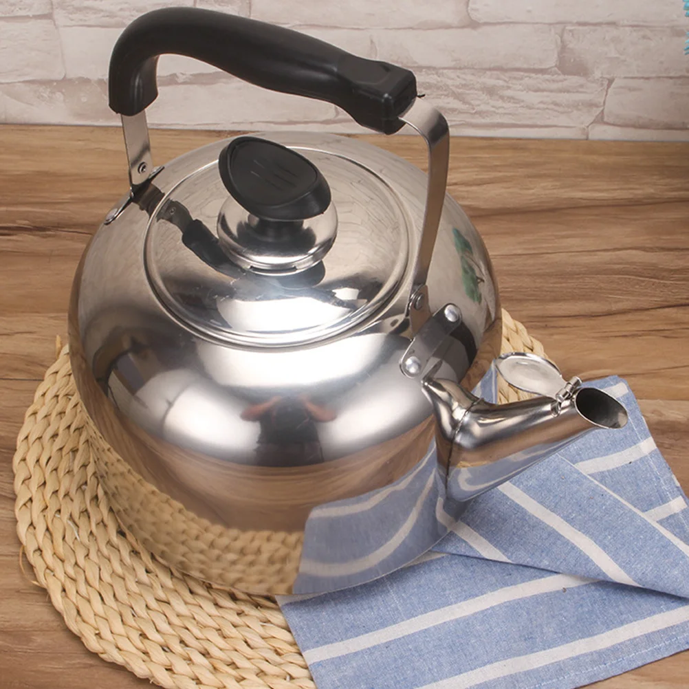 

1pc Large Capacity Thicken Stainless Steel Whistling Kettle For Induction Cooker Gas Stove Boil Water Tea Coffee Home Kitchen