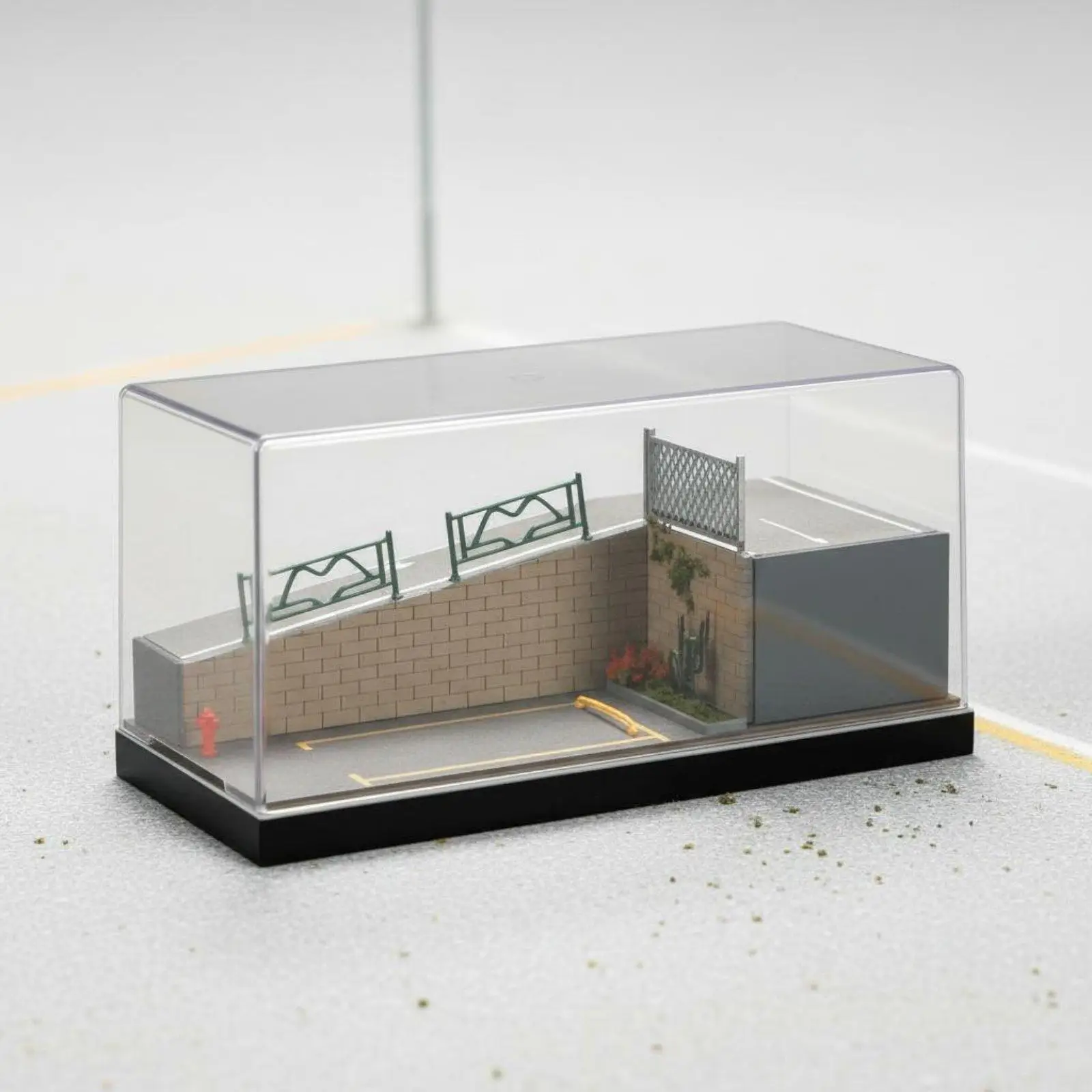 High Detail Alloy Car Display Miniature Street Slope Diorama Case for Car Model Enthusiasts and Display