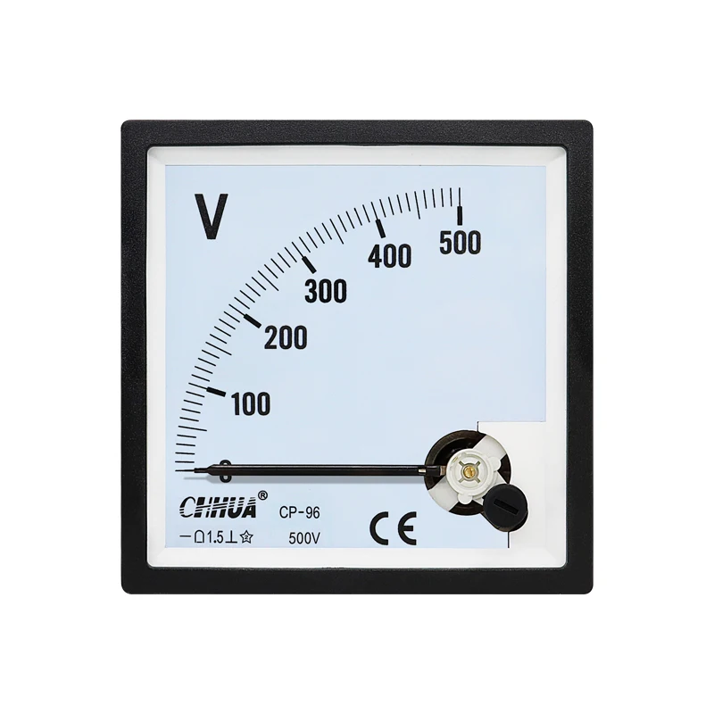CP-96 DC Anlog الفولتميتر 1V2V3V5V10V15V20V30V40V50V100V150V200V250V300V400V450V500V الجهد لوحة متر