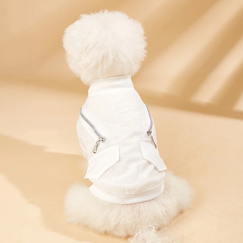Light Thin Zippered Sun Protection Clothes Pet Outdoor Dog Air Conditioner Shirt Designer Cute Lovely UV protection Thin Jackets