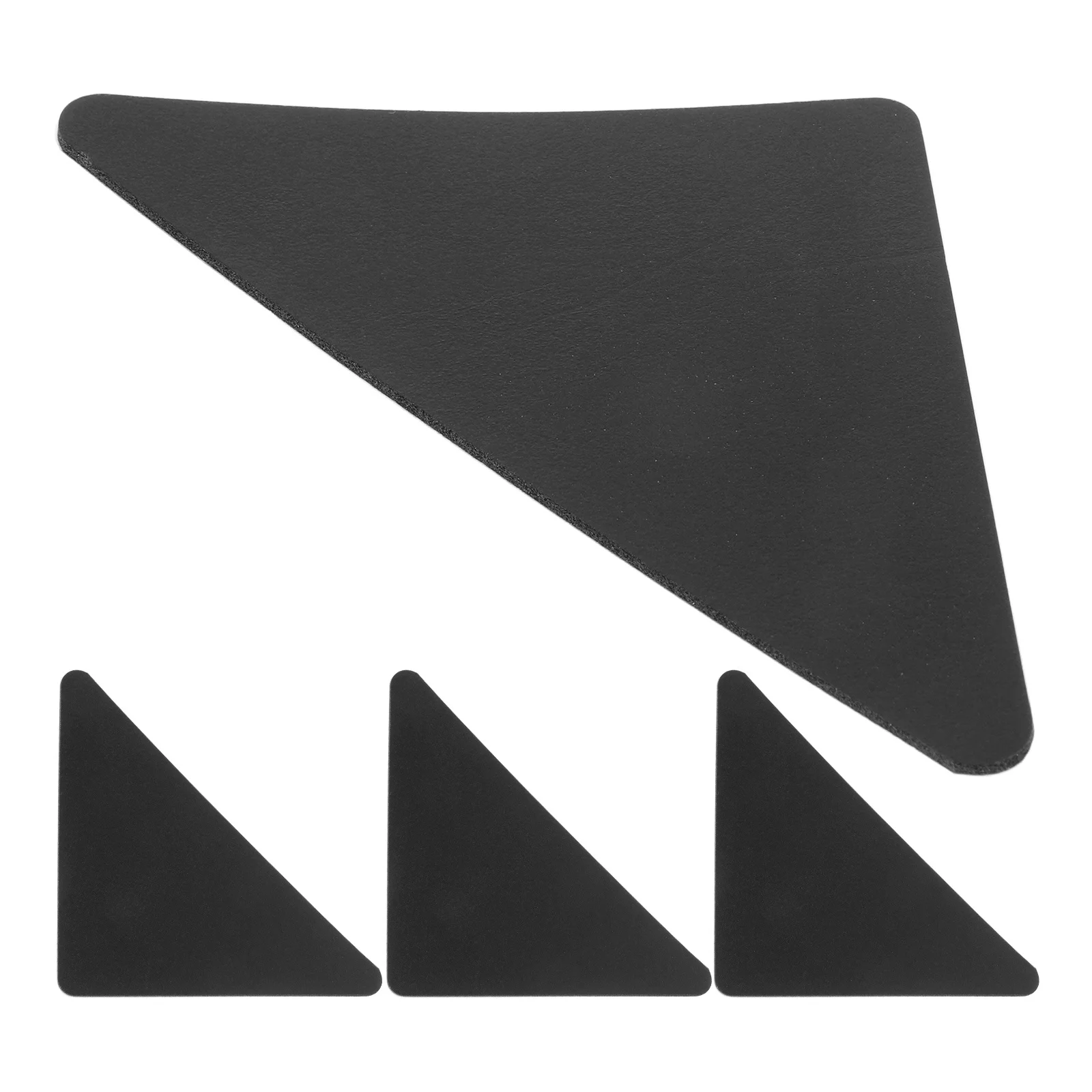 4 Stück Anti-Rutsch-Teppich-Pad, schwarzer Dreieck-Greifer, waschbares Nano-Klebeband, doppelseitiges Klebeband für Teppiche, Holzboden, halten Teppiche an Ort