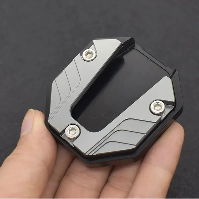 Aluminum Alloy Motorcycle Bike Kickstand Extender Foot Side Stand Extension Foot Pad Support Plate Motorbike Accessories
