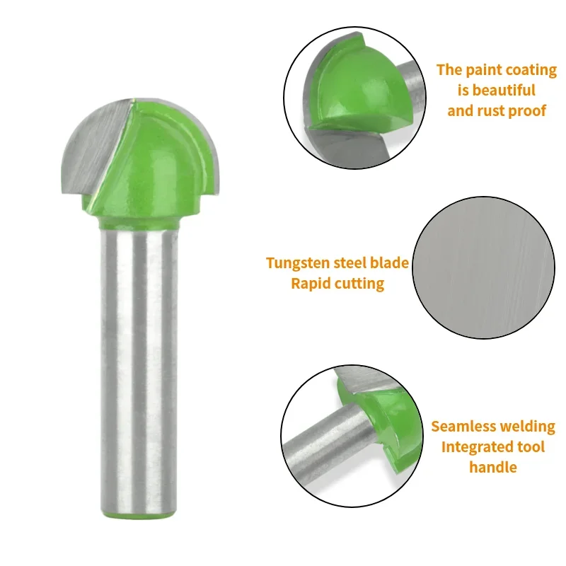 Intlshaft 8MM GANTE COPERTURA SCATOLA BIT ROUTER BIT FORNITURA FRESATURA PER LEGNO BIT FACE FRENATURA