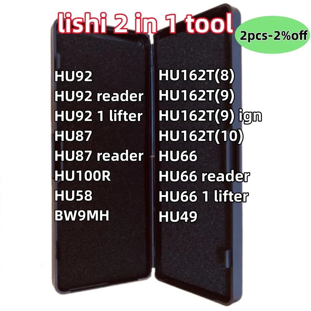 

Инструменты LISHI 2 в 1, HU92 HU87 HU87reader HU100R HU58 BW9MH HU162T(8) HU162T(9) HU162T(9) ign HU162T(10) HU66 HU49