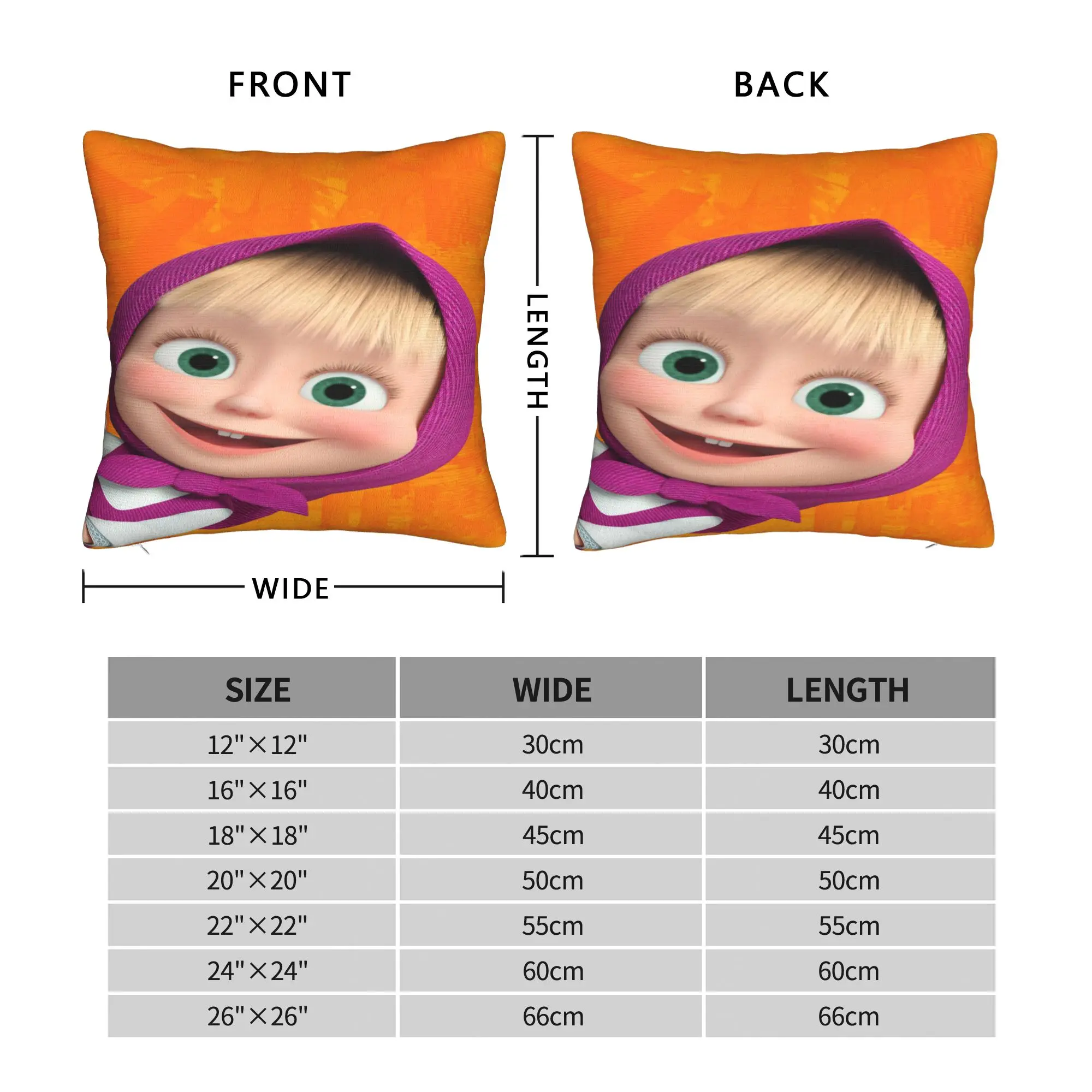 M-Mashas and B-Bears Pillow Cover  Novelty Pillow Case For Wedding Party Home Decor Custom Cushion Cover Gift