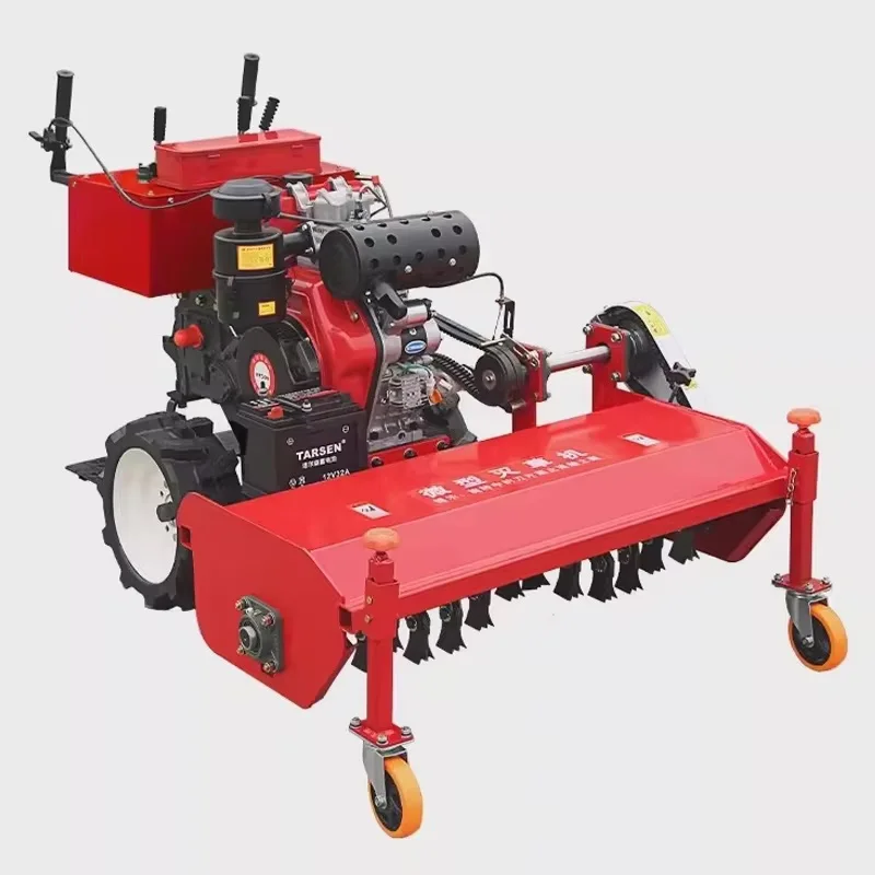 Orchard Forest Self-Propelled Agricultural Weeding Machine Hand-Held Large Crushed Grass Returning Feature for Rubber Making