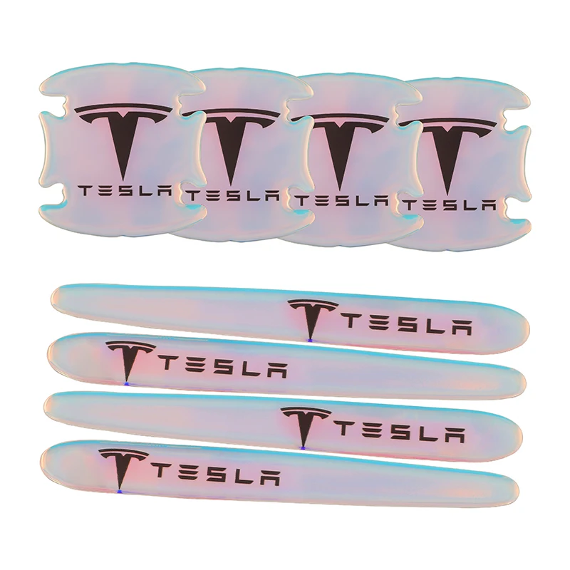 TESLA Car Door Anti Scratch Strip Creative Car Door Anti Scratch Strip Automotive Supplies Night Light Anti-collision Strip