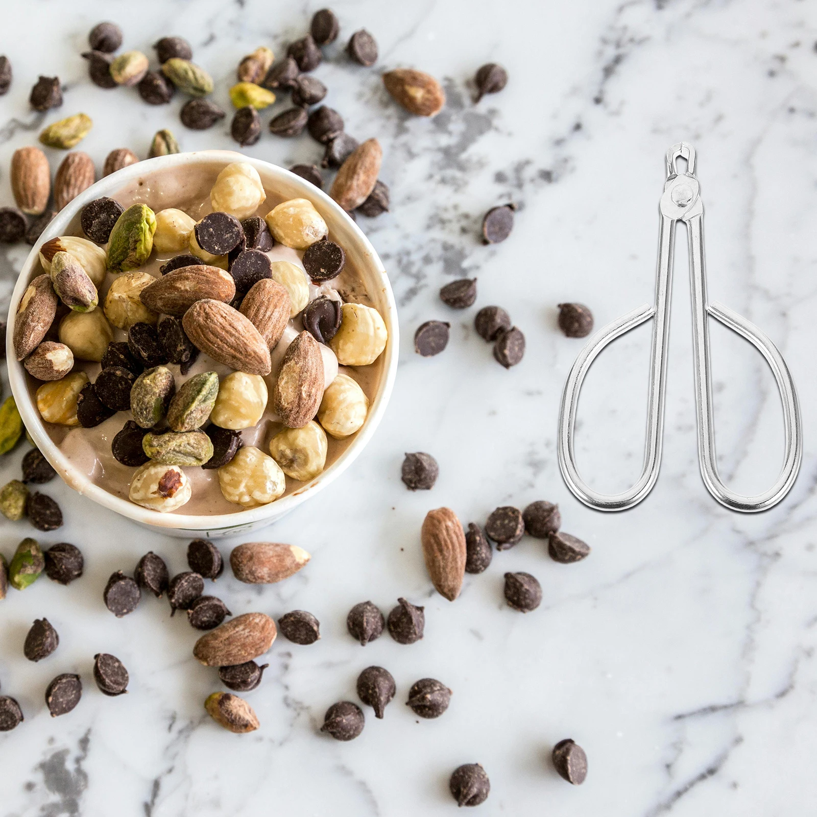 

Pine Nut Cracker Stainless Steel Portable Nut Opener Household Kitchen Gadgets White Color Safe Tools