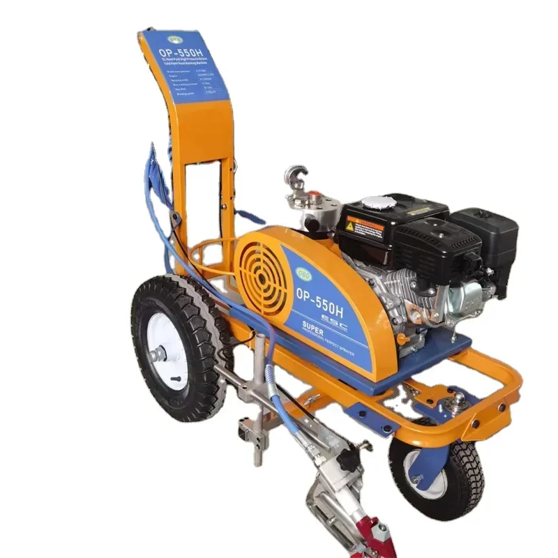 

OP-550H Oil Powered Automatic Road Marking Machine Single Line Or Double Line Road Marking Line Painting Machine