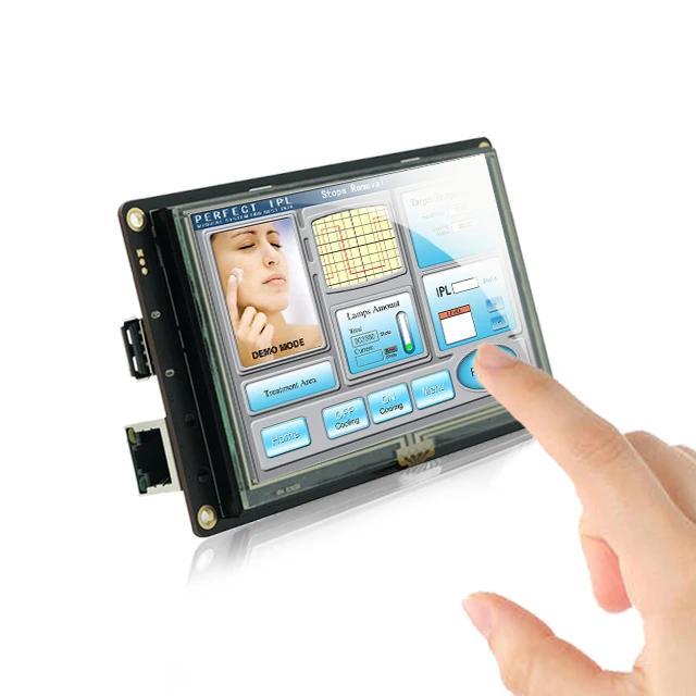 4.3 inch hmi tft liquid crystal display module with RS232/RS485/TTL and high resolution of 1024*600 for I=industrial use