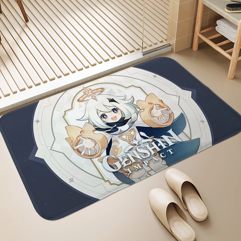 

Children's Bedroom Carpet S-Genshins Funny Doormat Carpets for Living Room Washable Non-slip Kitchen Rugs Mat for Hallway Anime