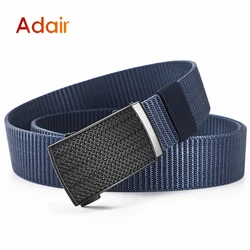 Men's Nylon Canvas Automatic Belt Casual Fashion Webbing Belt for Jeans Designer Cintures for Men Working Belt Fabric Male ZX007