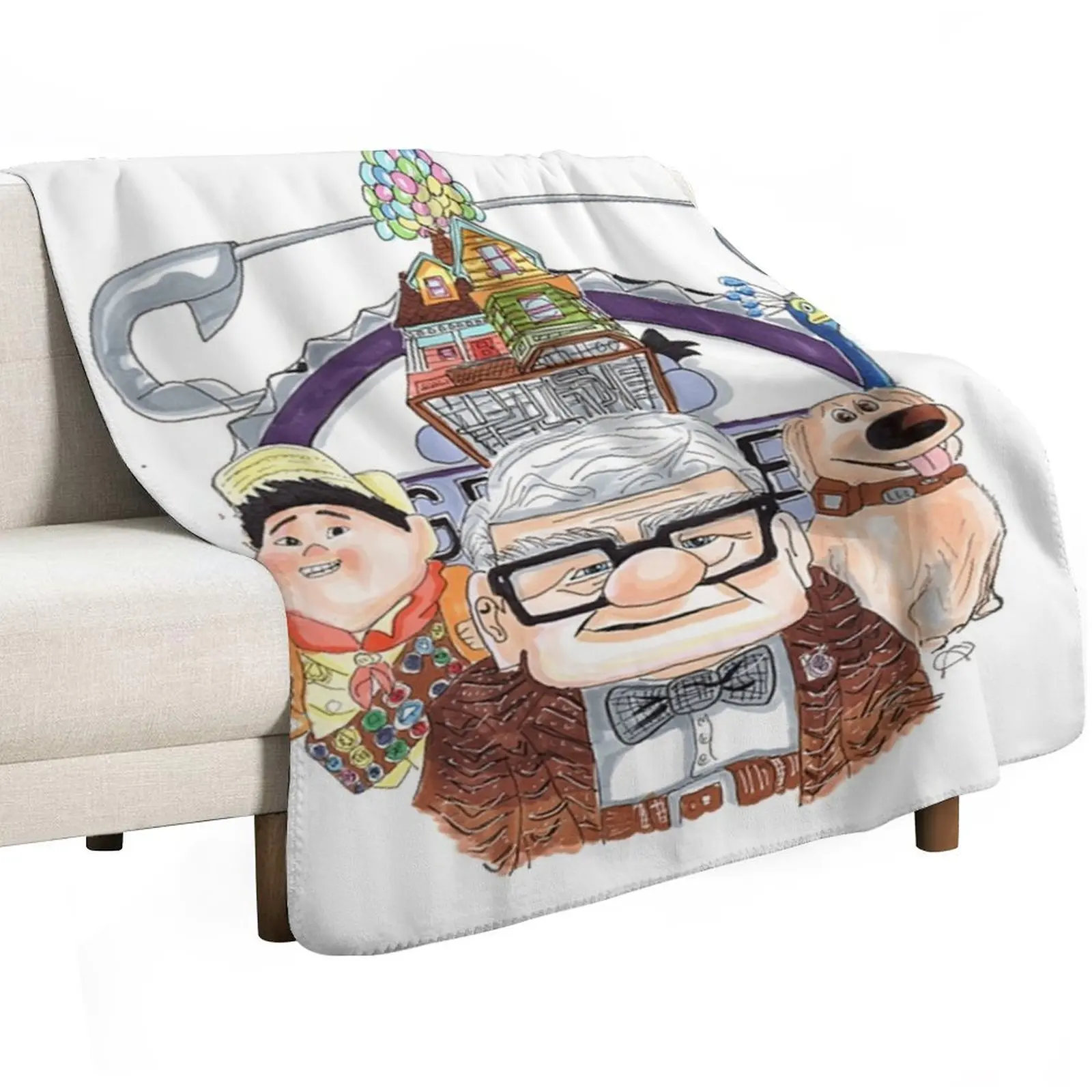Up adventure poster Throw Blanket Extra Large Throw blankets and throws Heavy warm winter Cute Plaid Camping Blankets