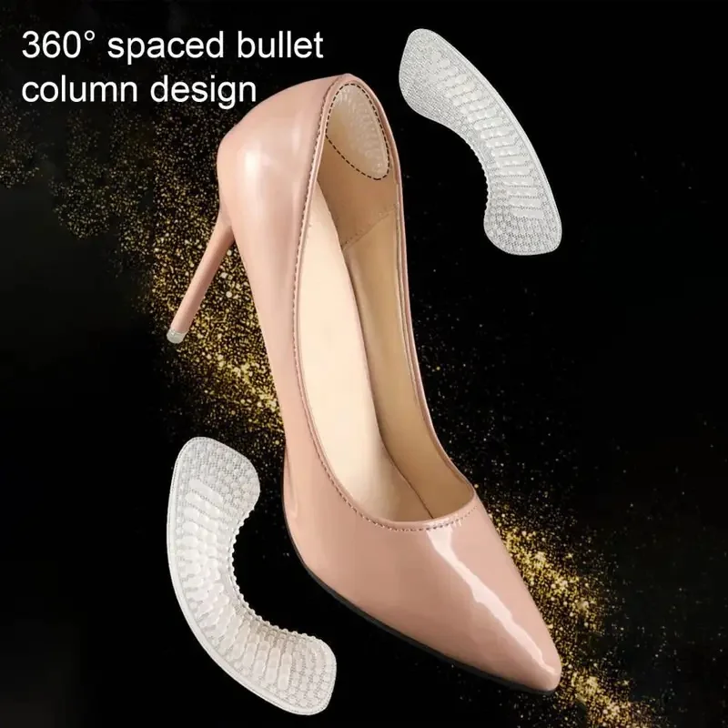 Heel Sticker for Shoe Discomfort Shoe Insole Adhesive for Heel Pain Silicone Heel Sticker Inserts Anti-slip Cushions for Shoes