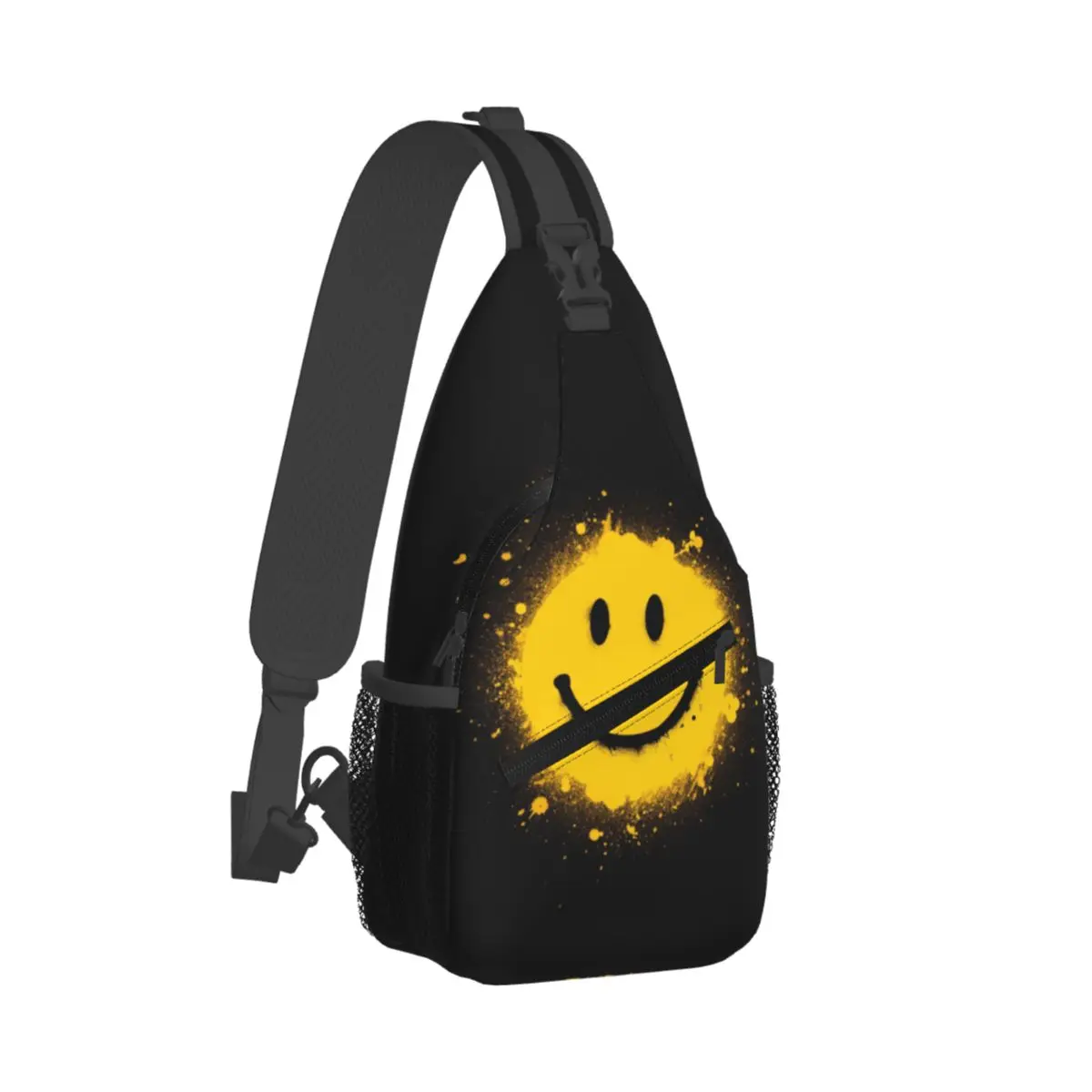 Smile Smiling Emoticon Sling Chest Bags Crossbody Shoulder Backpack Outdoor Sports Daypacks Fashion Bag