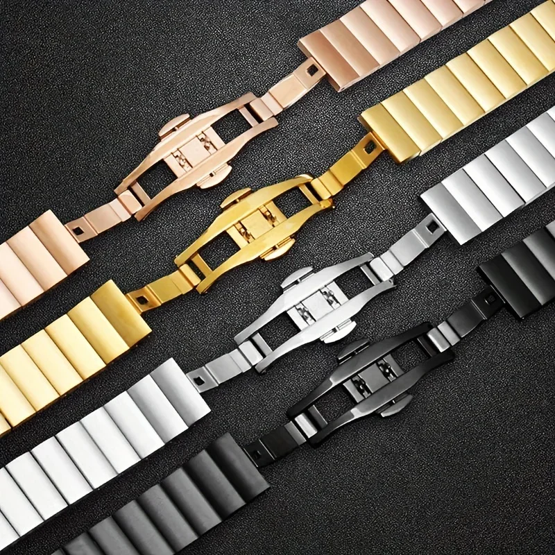 Pulseira de aço inoxidável de luxo para samsung galaxy watch 8 40mm 44mm pulseira para galaxy watch 8 clássico 46mm pulseira de metal