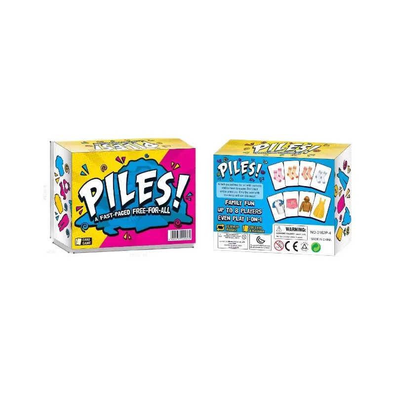 Stacking Card Game Entertaining Clothing Cards Folding Clothes Poker Piles Games for Family Gatherings Holiday Entertainment view 4