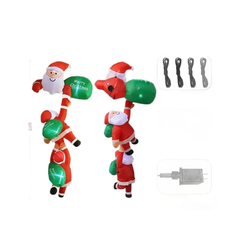 

Christmas 2.4 meters high three wall climbing elderly inflatable outdoor garden decoration props