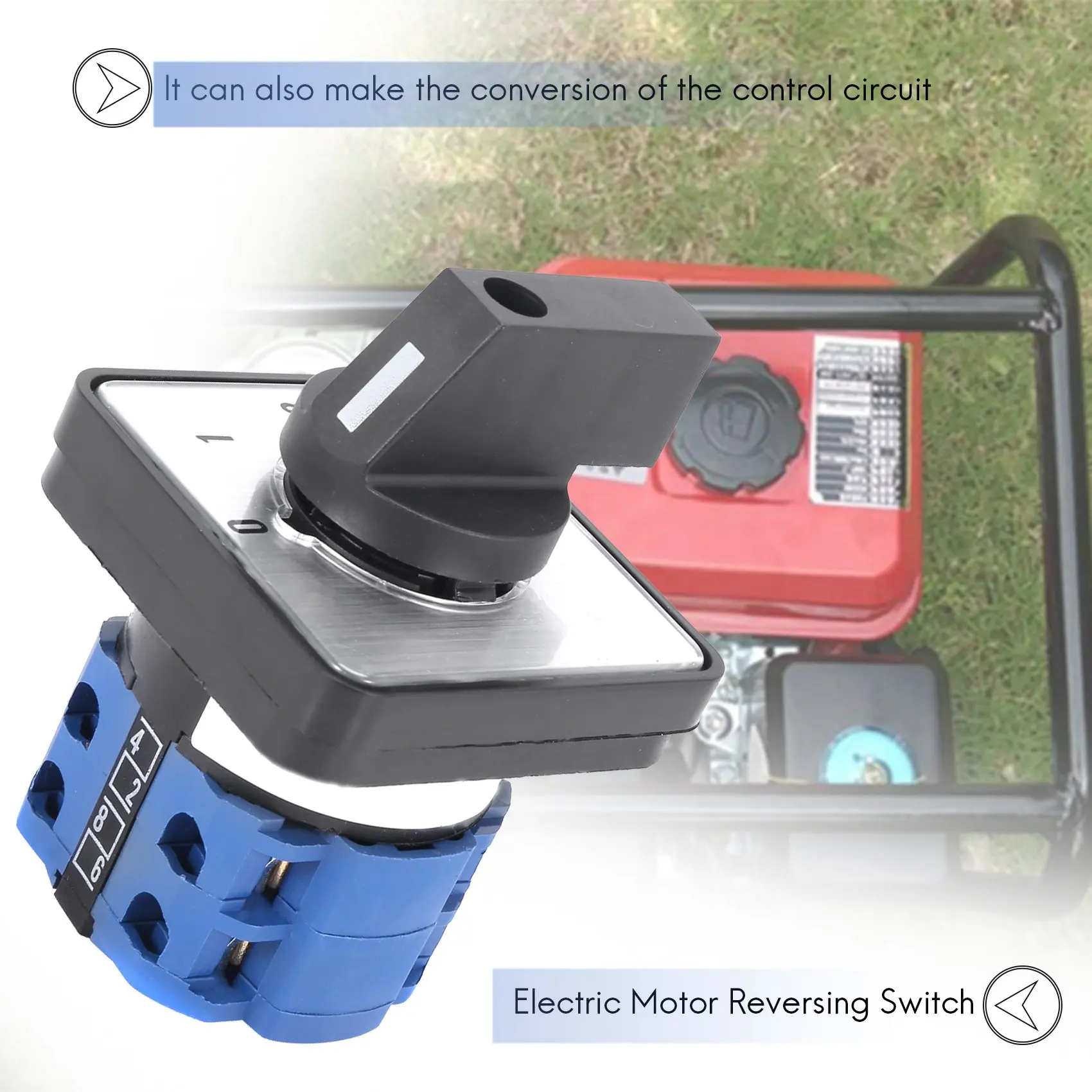 

ETRT 660V 20A Switch 4-Position 2 Pole Rotary Selector Universal Rotary Cam Changeover Switch Electric Motor Reversing Switch