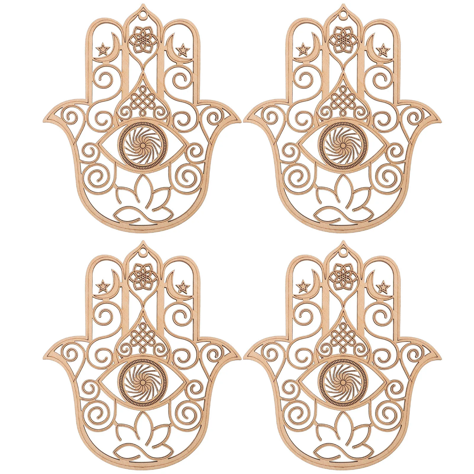 

4pcs Wooden Tea Cup Mat Insulated Coasters Small Wood Tumbler Pads Anti-Skid Protective Bottle Mats For Home Kitchen Decor