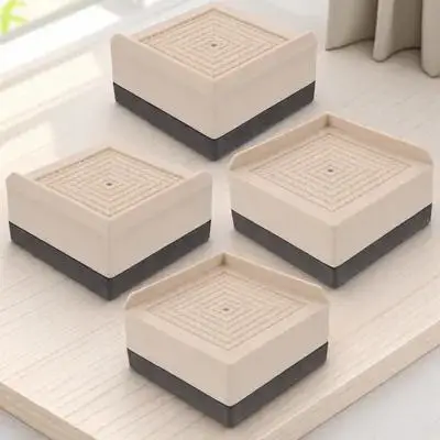 

4pcs Furniture Riser Heavy Duty Bed Risers Desk Table Chair Cabinet Lifter Height Adjustable Bed Feet Pads Strong Stable Lifting