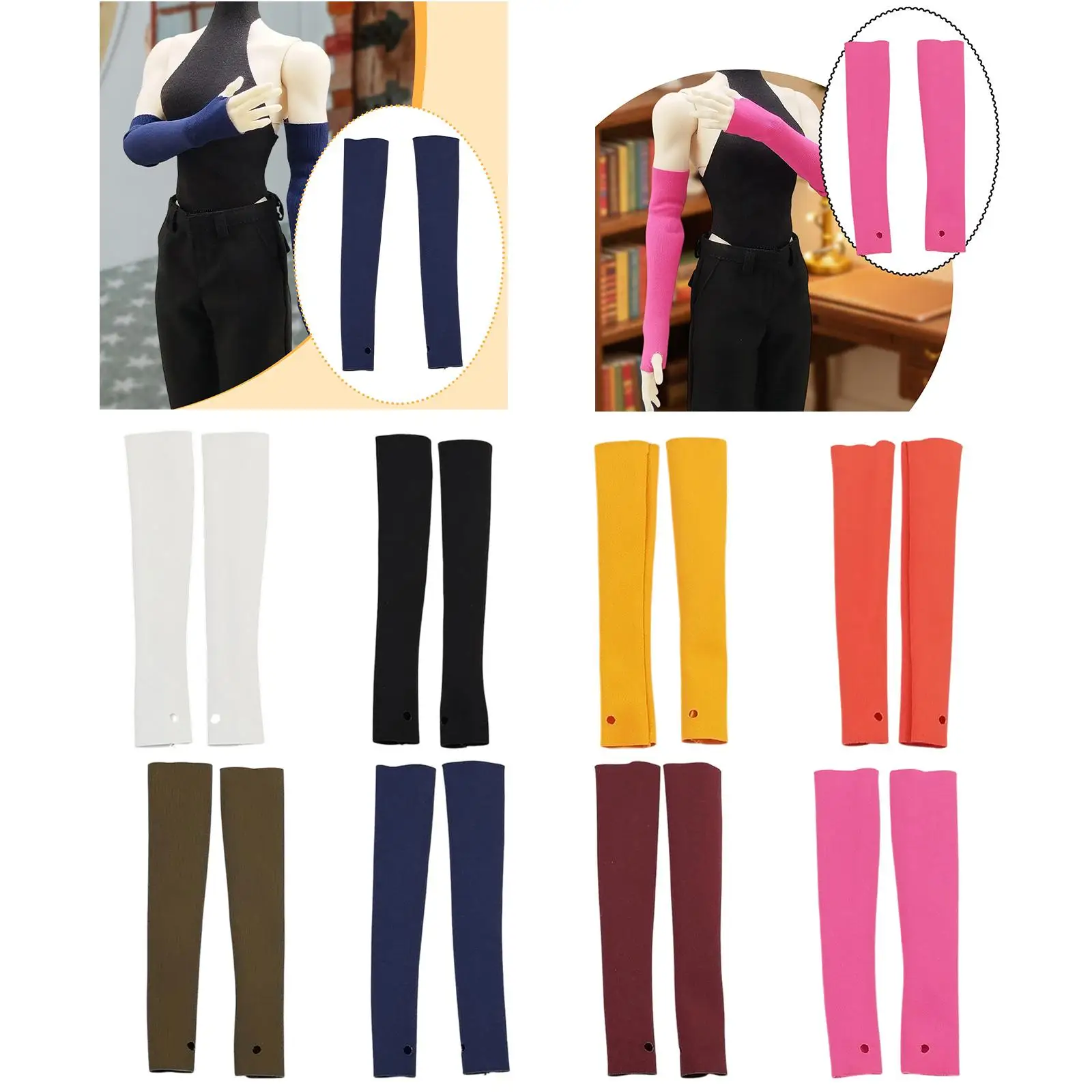1/6 Scale Female Clothes Figure Clothing Accessories Consume Multifunctional Gifts Portable for Collectors Outfit Sleeves