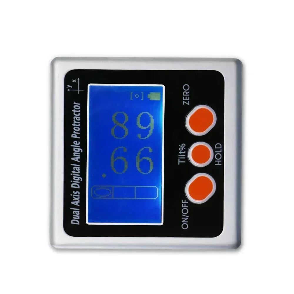 Dual Axis Digital Protractor Inclinometer Digital Bevel Box Aluminum Alloy Material With Magnets Angle Measuring Tools