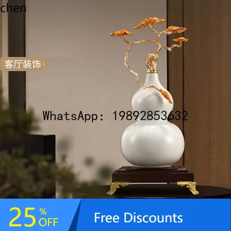 

gourd ornament living room wine cabinet Lucky Nafu ceramic handicrafts