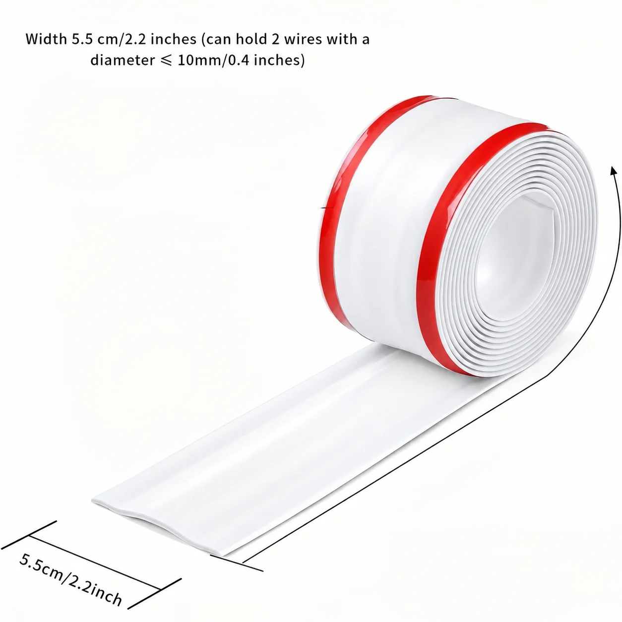 1pc 1\2\3meters Cable Management Self-Adhesive PVC Insulated Cable Protector Wear Cable Cover Flexible Wire Arrangement