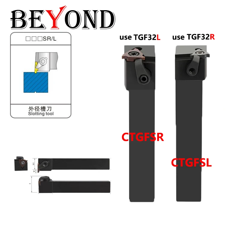 

BEYOND CTGFSR1616H16 CTGFSR2020K16 CTGFSR2525M16 CTGFSL1616H16 CTGFSL2020K16 CTGFSL2525M16 Инструментальная планка с ЧПУ CTGFSL CTGFSR Используйте TGF32R