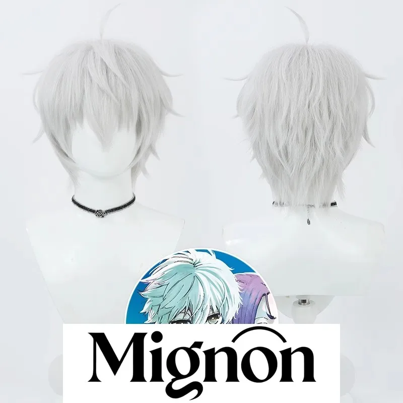 

Парик для косплея Blue Lock Nagi Seishiro, серебристо-белые многослойные шипы, подарок на Хэллоуин