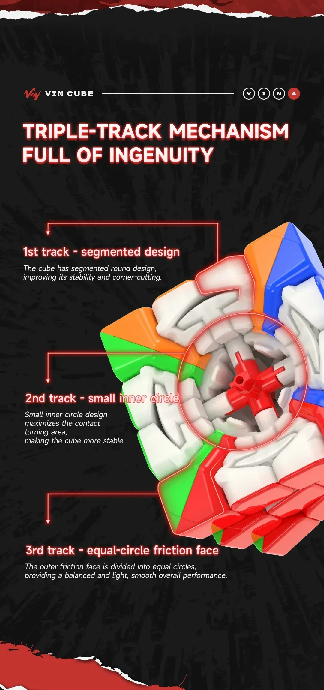 [ECube] Vin Cube 4M 4x4x4 Magnetic UV Vin 4 MagicCube MGC Designer Newest Magic Speed cube Vin Cube 4x4x4 Magic Cubes