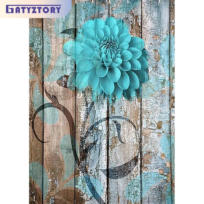 

GATYZTORY Modern Diamond Painting With Frame 5D DIY Full Round Square Mosaic Flowers Cross Stitch Personalized Gift Home Decors