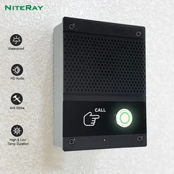 Mini intercomunicador SIP de Audio, caja de Metal antigolpes, llamador de emergencia, pequeño Teléfono de puerta barato para oficina, hogar, apartamento, bajo costo