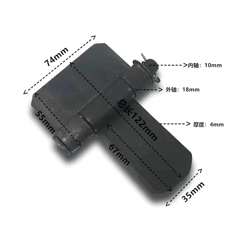 1PCS Heavy-Duty Welded Hinge with Thickened Long Tongue Detachable Carriage Shaped Iron Hardware for Durable Door Joints
