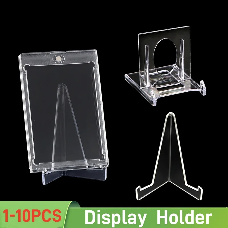 Acrylic Display Holder Transparent Triangle Commemorative Coin Small Photo Fram Card Holder Rack Phone Stand Home Decor