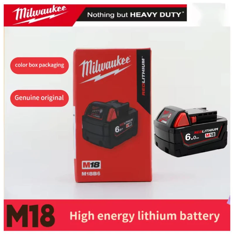 

Milwaukee 18V 6000mAh Li-ion Battery , Fit for M18 Cordless System Tools 2708-20 2787-22 2788-22 & 48-11-1811 48-11-1815 Battery
