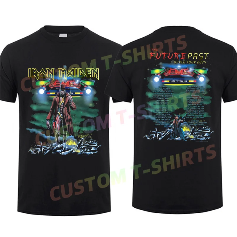 2024 maglietta da uomo Casual Iron The Future Past 2024 Tour da parte T-Shirt Maidens Stranger Graphic Summer 100% Cotton S-3XL Tee