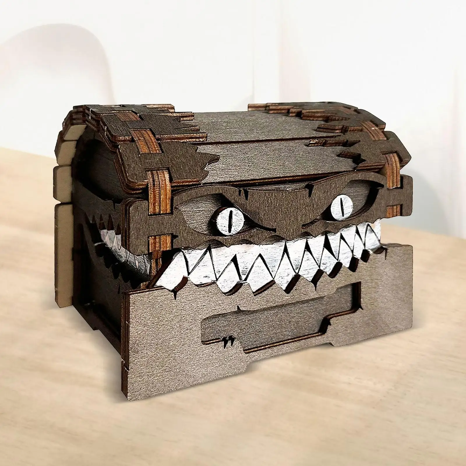 

Storage Box Practical Wooden Treasure Box for Living Room Dorm Assembly Toys