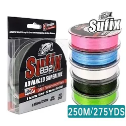 Sufix 832 sufix braid x8 stand Fishing Line - Length:250m/275m, Size:30-86lb PE Power linha multifilamento 8X braided line