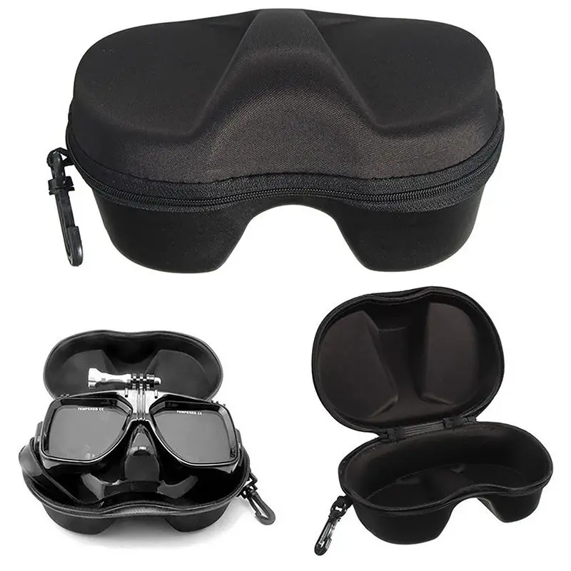 Underwater Mask Diving Glasses Storage Box Goggles Glasses Storage Diving Face Cover Snorkel Zipper Case for Underwater Swimming