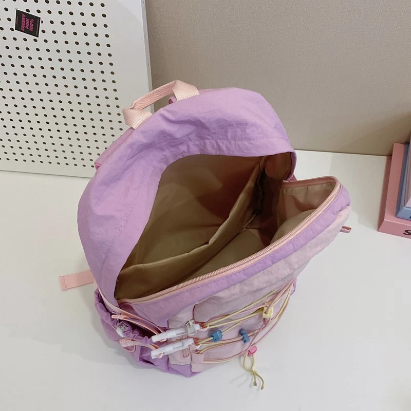 حقائب ظهر نسائية من النايلون من Leftside 2025 جديدة في حقيبة ظهر صيفية عصرية للمراهقين ​ ​   حقيبة مدرسية للبنات حقيبة ظهر لطيفة للسفر