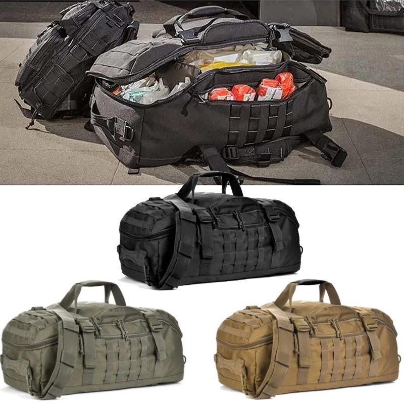 3 w 1 Plecak podróżny na zewnątrz Wodoodporna torba podróżna Mężczyźni Kobiety Sport Fitness Torba podróżna Plecak 45L Weekend Rolling Backpack