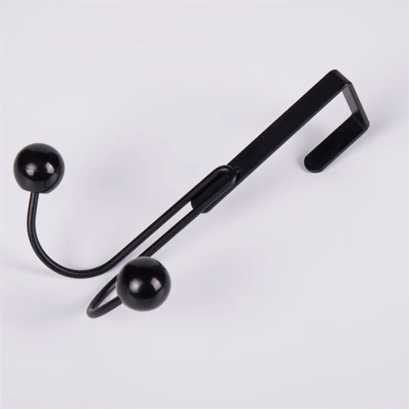 Double Hanger Hooks Over The Door Free Punching For Hanging Hats Bags Holder Tie Scarf Key Hook Clothes Coats Rack Towel Shelf