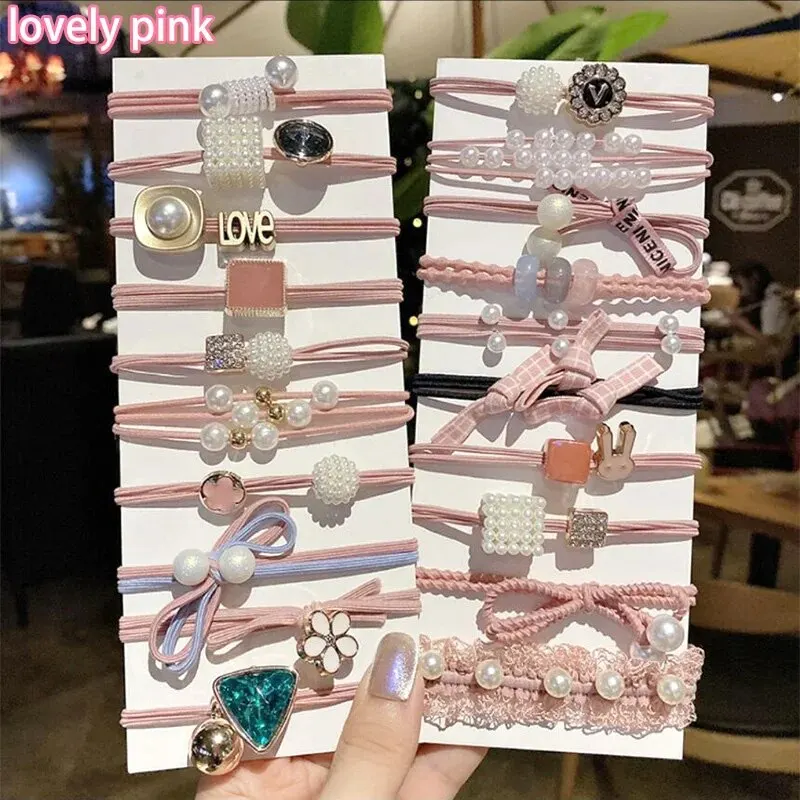 Cute Simple Hair Rope High Elasticity Hair Tie Rubber Bands Fashion Simple Hair Rings Net Red Advanced Feeling Korean Headbands